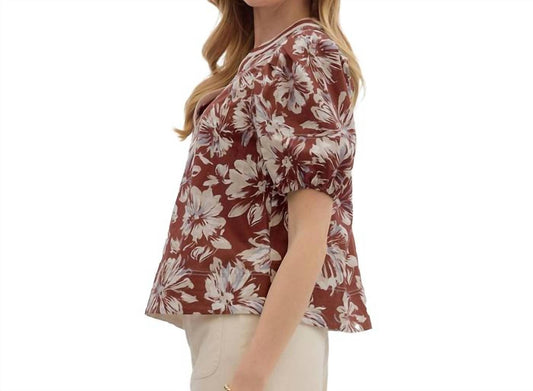 Entro - Blooms Collared Top