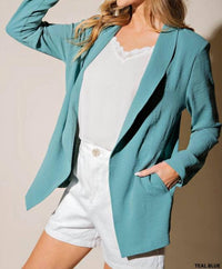 Kori - Kristi Pleated Sleeve Blazer