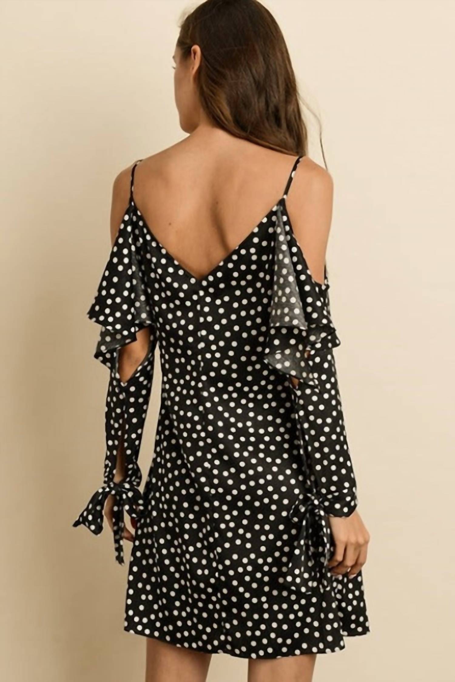 Dress Forum - Polka Dot Flutter Mini Dress