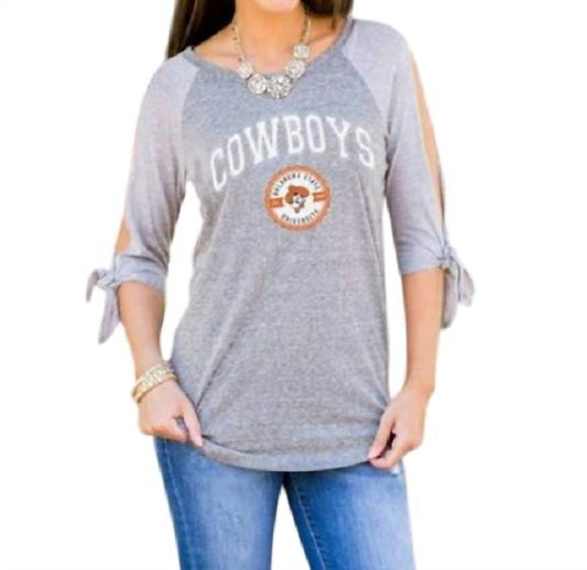 Gameday Couture - Oklahoma State University Playing for Keeps Top