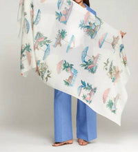 Vilagallo - Leopards And Umbrella Print Scarf