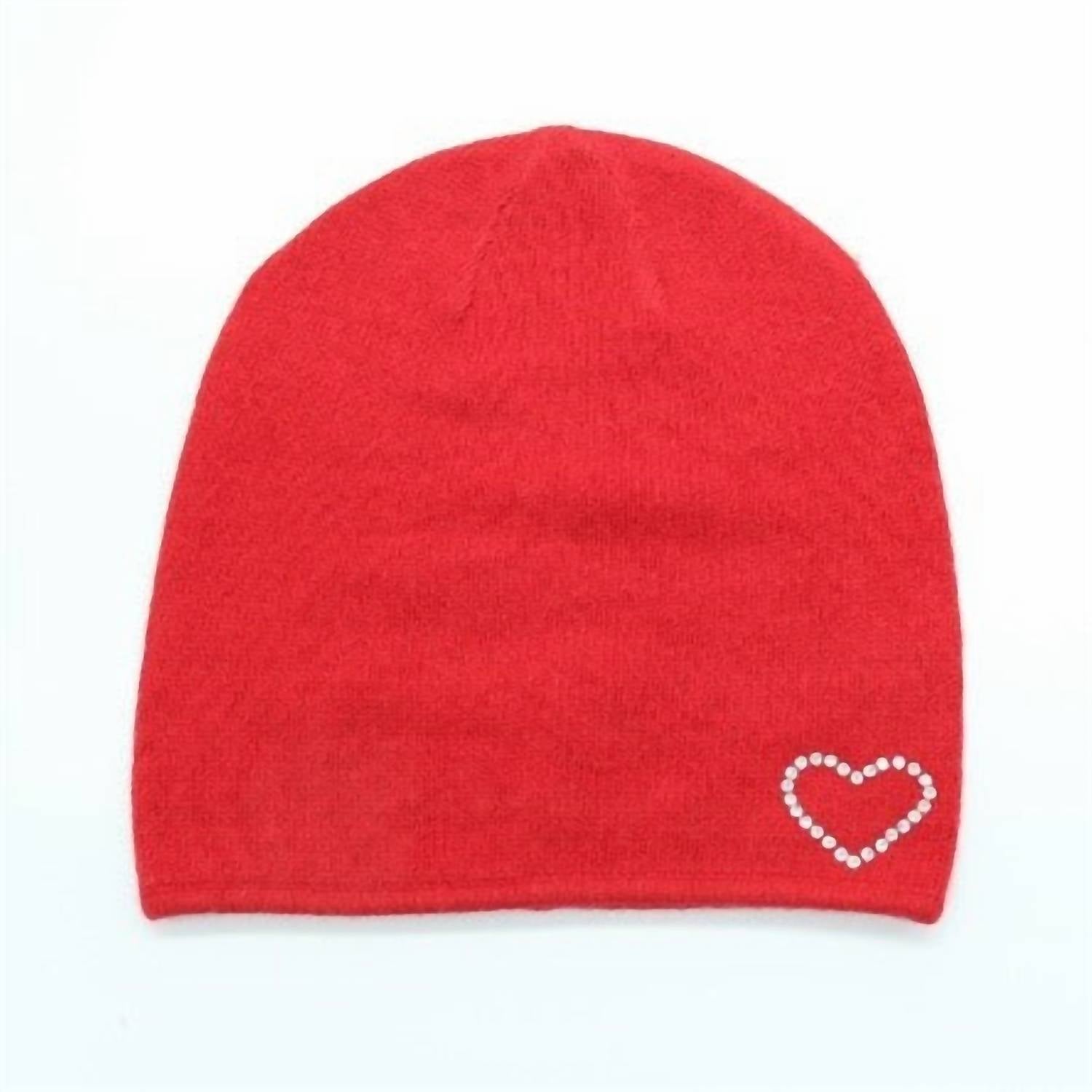 Portolano - Women's Crystal Heart Boyfriend Hat