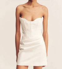 Shona Joy - Oakley Strapless Draped Mini Dress