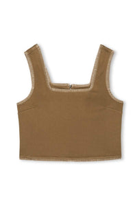 Rails - Carbon Cropped Boxy Tank Top