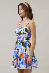 Sugarlips - Amania Floral Nayra Tiered Poplin Mini Dress