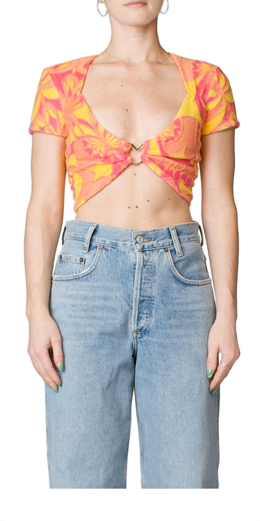 Terry Jacquard Crop Top