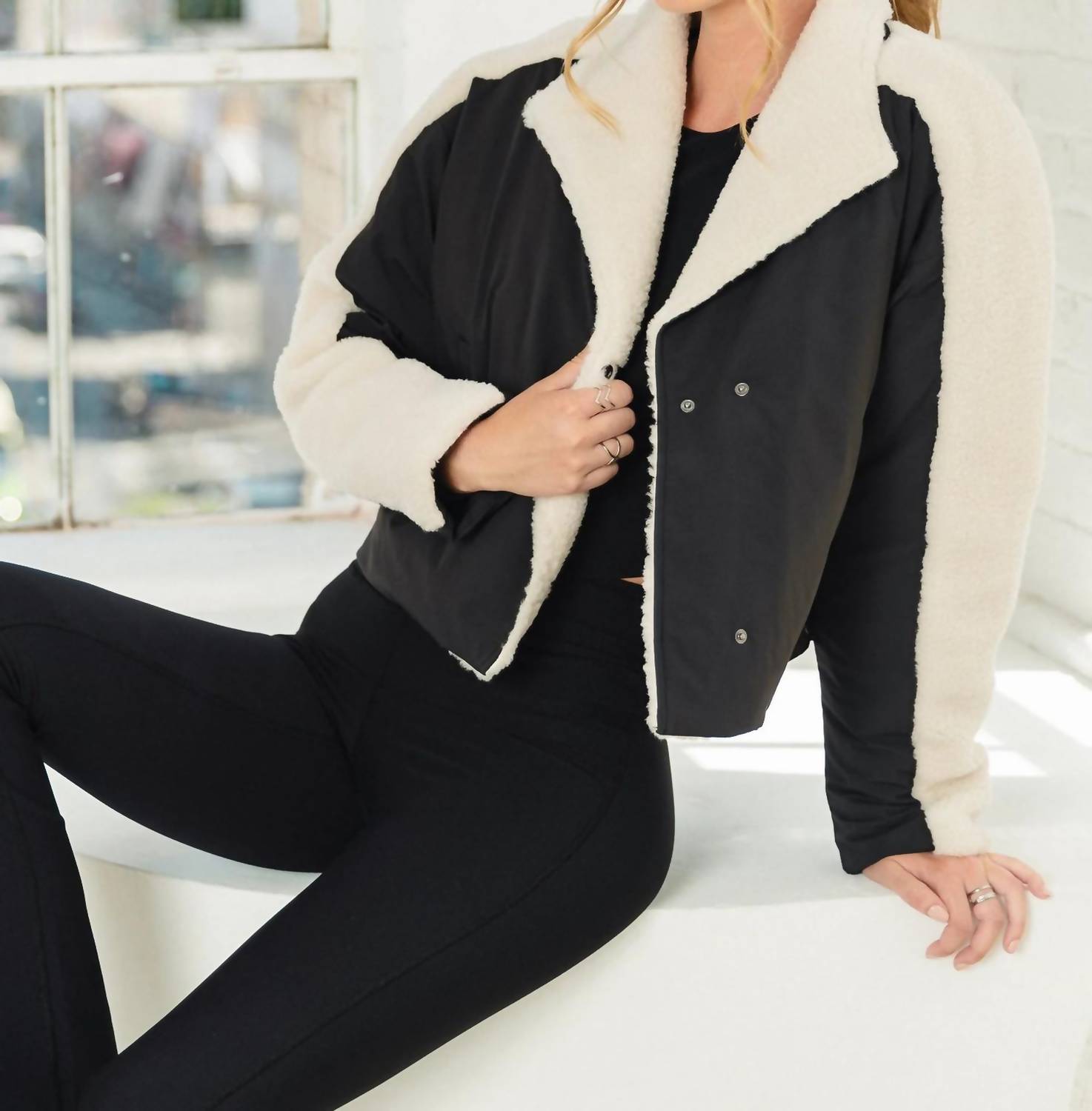 Thrive Societe - Teddy Mix Padded Jacket