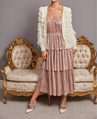 Fate - Feather Trim Wool Blend Cardigan