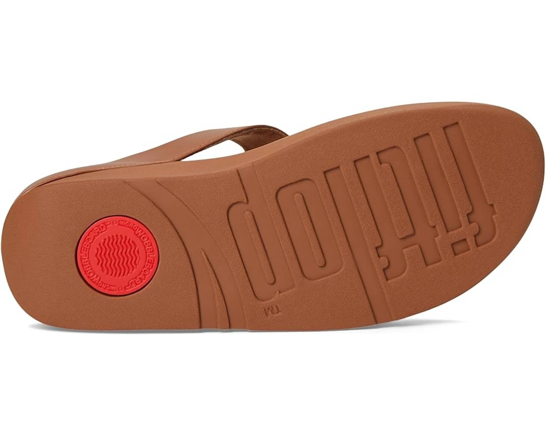 Fitflop - Women's Fino Crystal-chain Leather Toe-post Sandals
