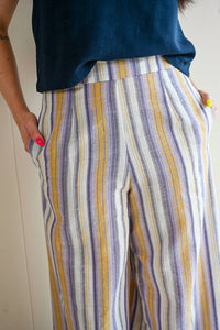 Traffic People - Otter Lane Striped Linen Trouser