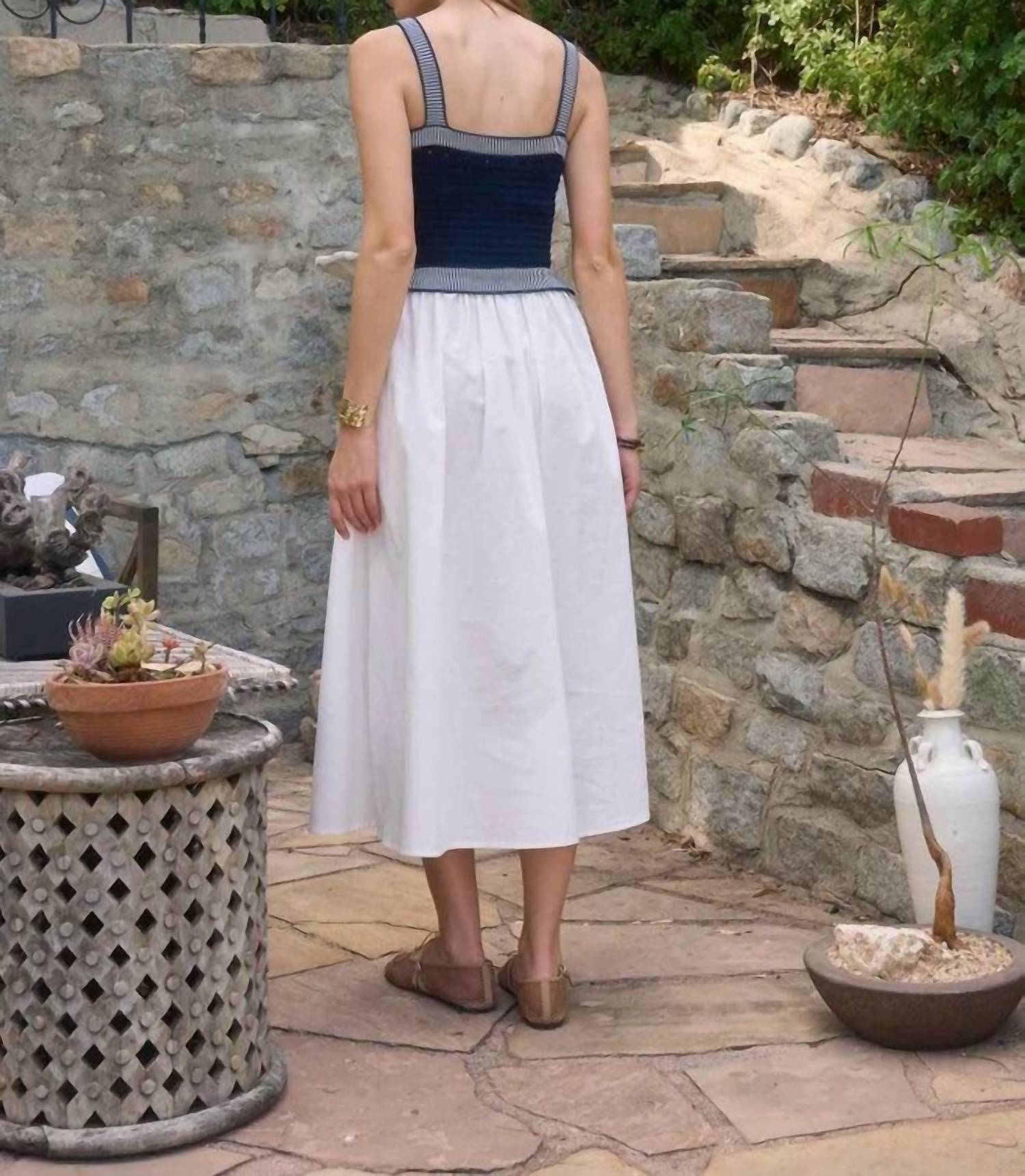 Moon River - Knit Twofer Midi Dress