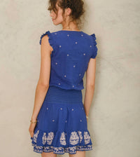 M.A.B.E. - Mina Embroidered V-neck Sundress