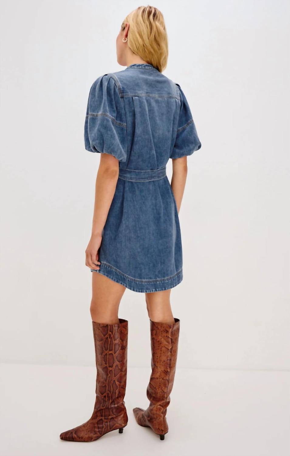 Rails Kingsley Mini Dress in antique blue 1 - women's dress - detail view
