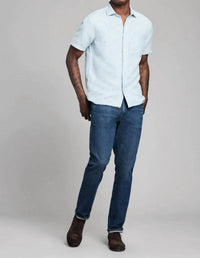 Billy Reid - Short Sleeve Herringbone Treme Shirt