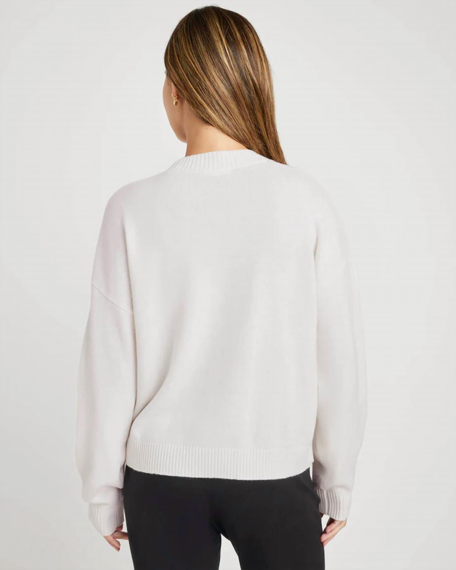 Splendid Layton Love Sweater in ice - women's sweater - detail view