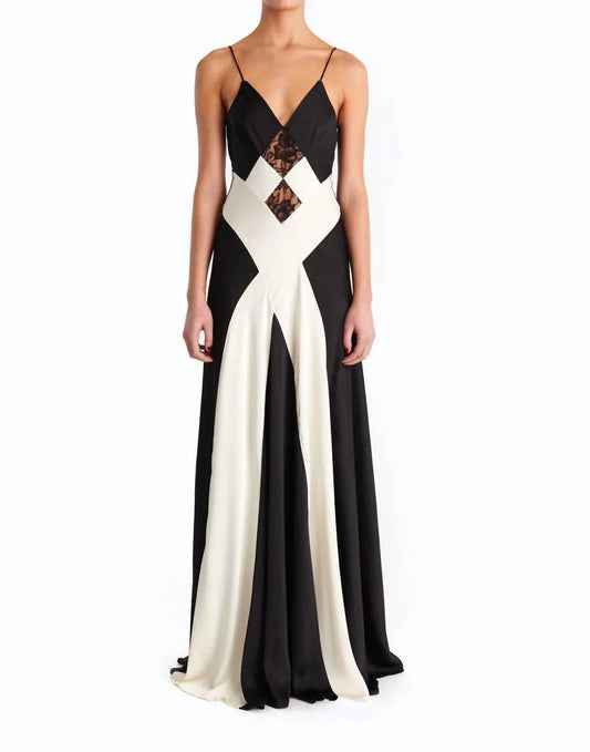 Ronny Kobo - Luxy Satin Lace Combo Gown