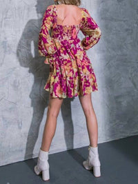 Flying Tomato - Rhea Sweetheart Neckline Smocked Mini Dress