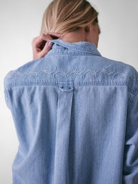 Cape Cove - Stella Embroidered Denim Blouse