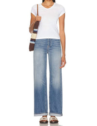 Grlfrnd - The Brooklyn High Rise Straight Distressed Jean