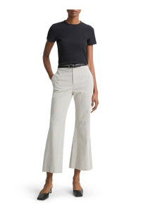 Vince - LOW RISE GARDENERS CHECK CROP FLARE TROUSER