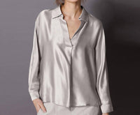 Go by Go Silk Go Ease Up Top in sand - women's blouse
