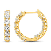 Diana M Jewels Women's Round Lab-grown Diamond Stud Earrings (3.08 Ct) - Signature Plus in 14k yellow gold - women's jewelry - detail view