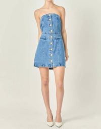 English Factory - Zandra Tube Mini Dress
