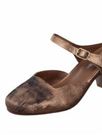 Antelope Women's Giselle Ankle Strap Block Heel in bronze - women's heels - detail view