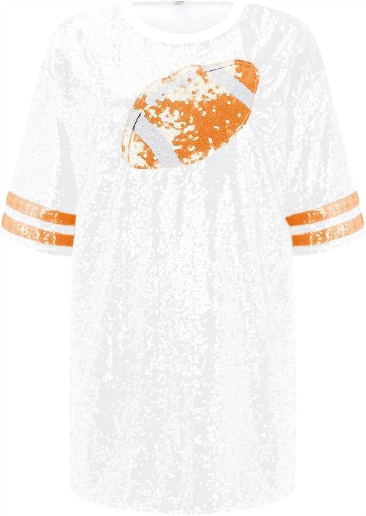 Rosa Clothing - Sequined Rugby Oversized Top