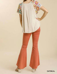 Umgee - Crochet Sleeve Top