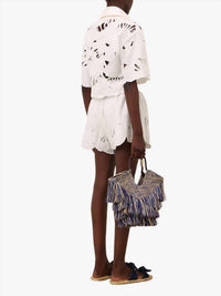 Zimmermann - Women's Mahon Embroidered Crop Shirt