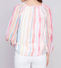 Charlie B - Stripes Chiffon Blouse