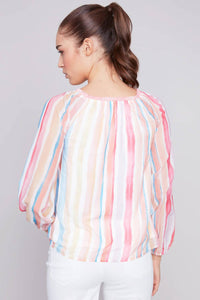 Charlie B - Stripes Chiffon Blouse