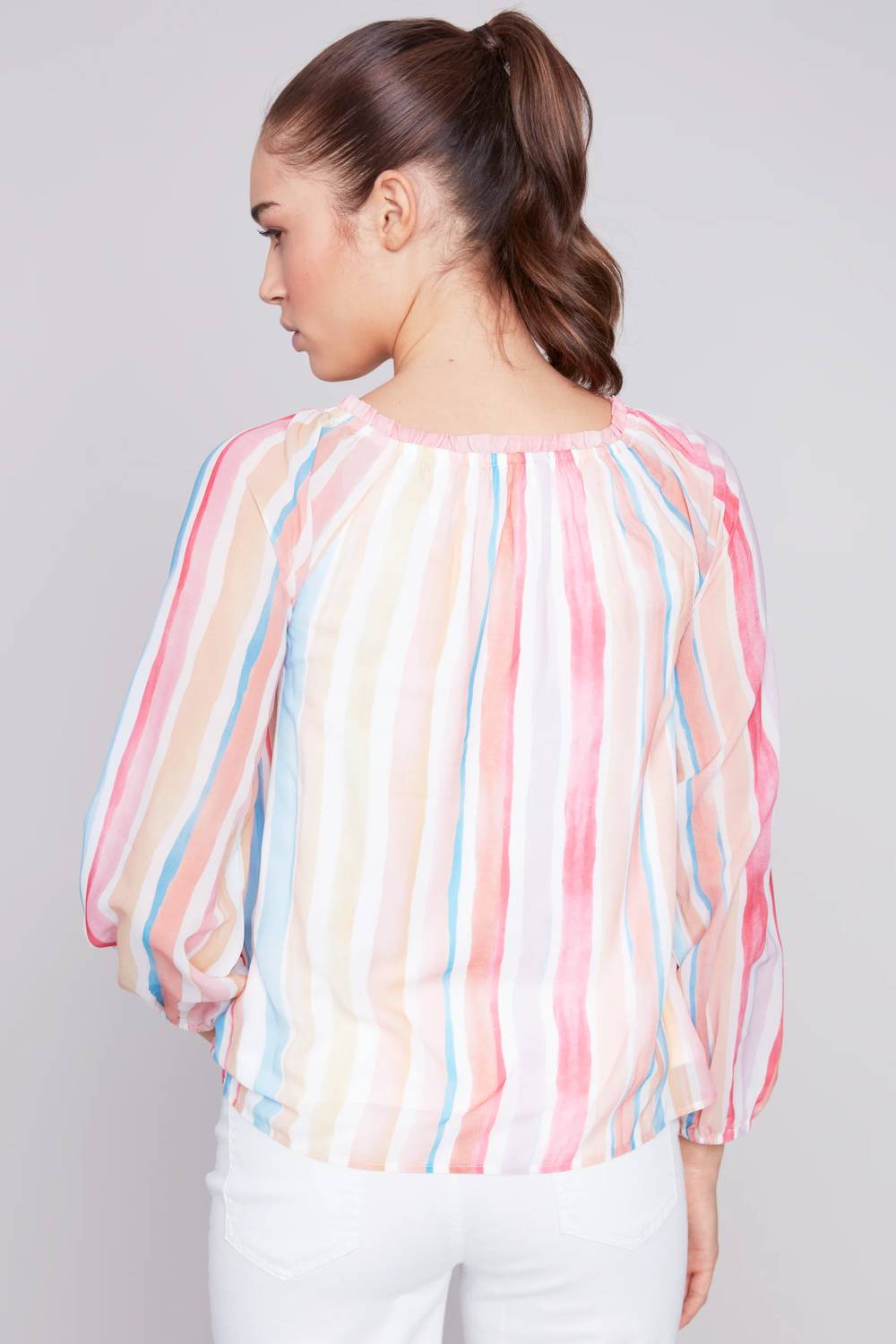 Charlie B - Stripes Chiffon Blouse