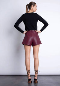 Karina Grimaldi - Alanna Vegan Leather Shorts