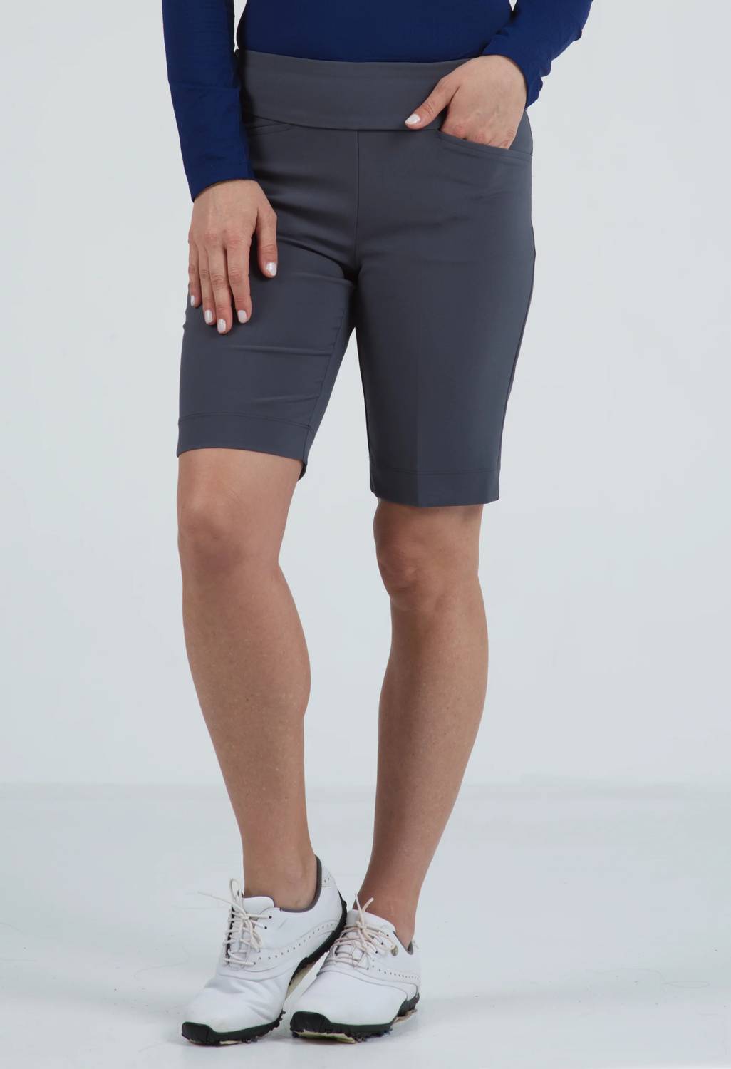 Ibkul - Stain Resistant Solid Shorts
