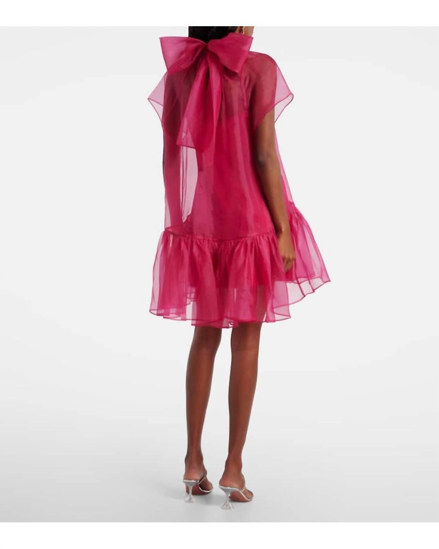 JONATHAN SIMKHAI Beaux Mini Dress in pink - women's dress - detail view