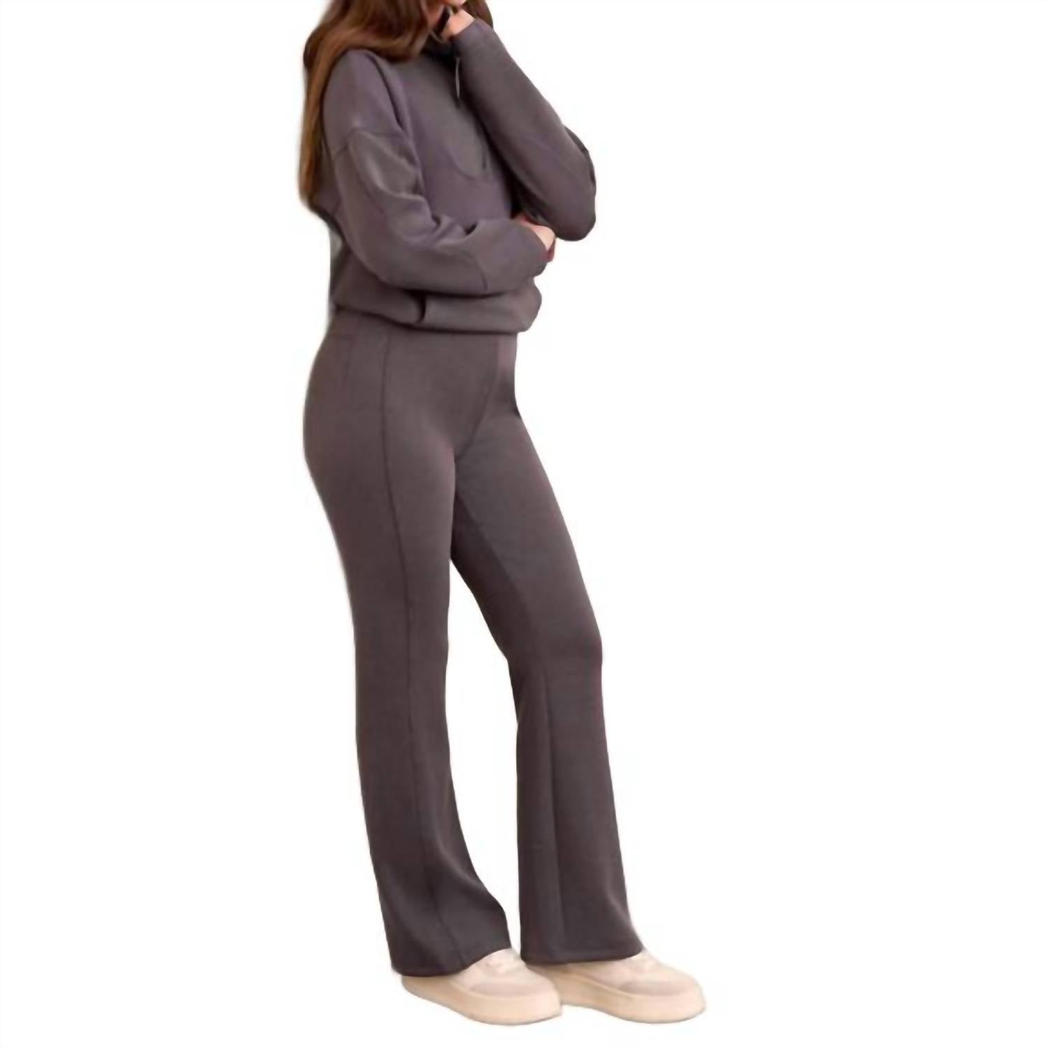 Tribal - Techno Lux Rib Pull On Flare Leg Pants
