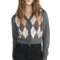 Frame - The Brushed Argyle Cardigan