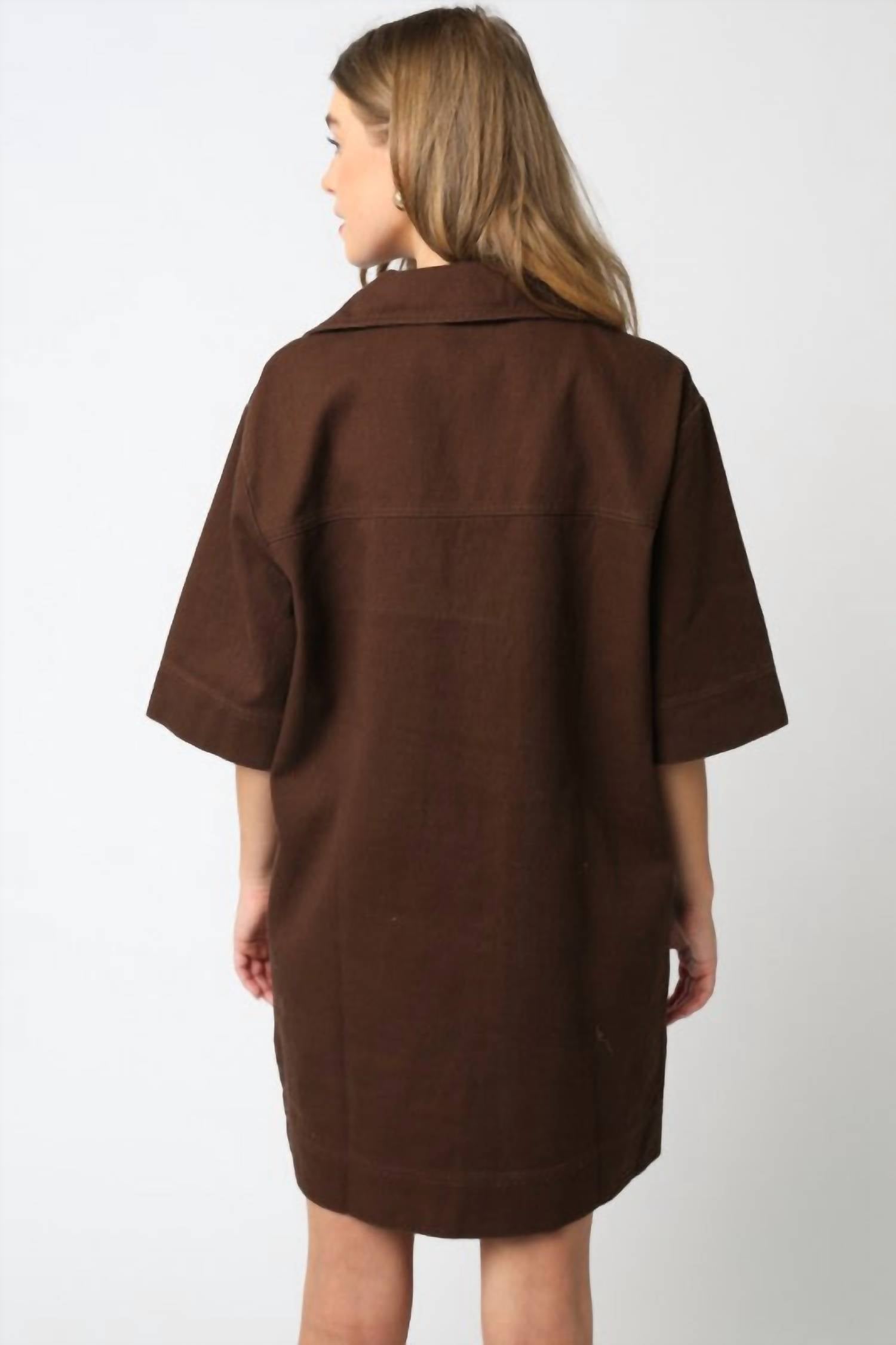 Olivaceous - Lily Pocket Mini Dress