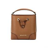 Michael Kors - Women's Mercer Small Luggage Pebbled Leather Bucket Crossbody Bag