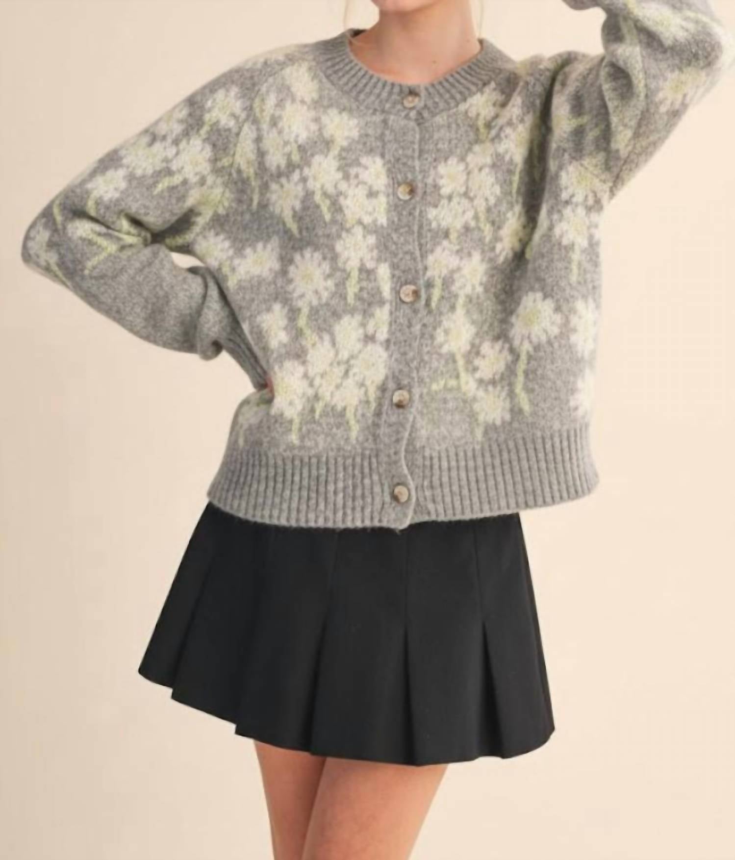 &Merci - Floral Knit Cardigan