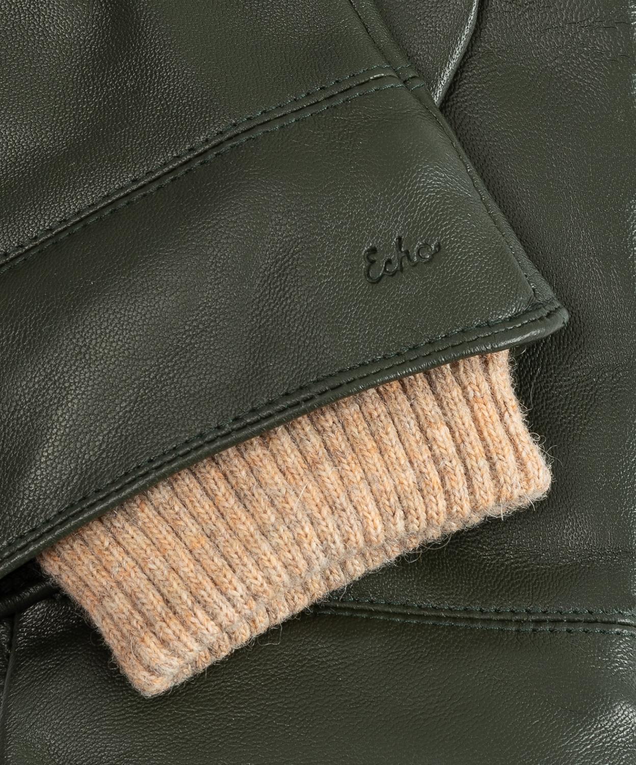 Echo - Rib Cuff Leather Glove - Unisex