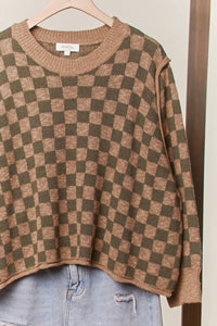 Mello - Women's Checker Knit Sweater