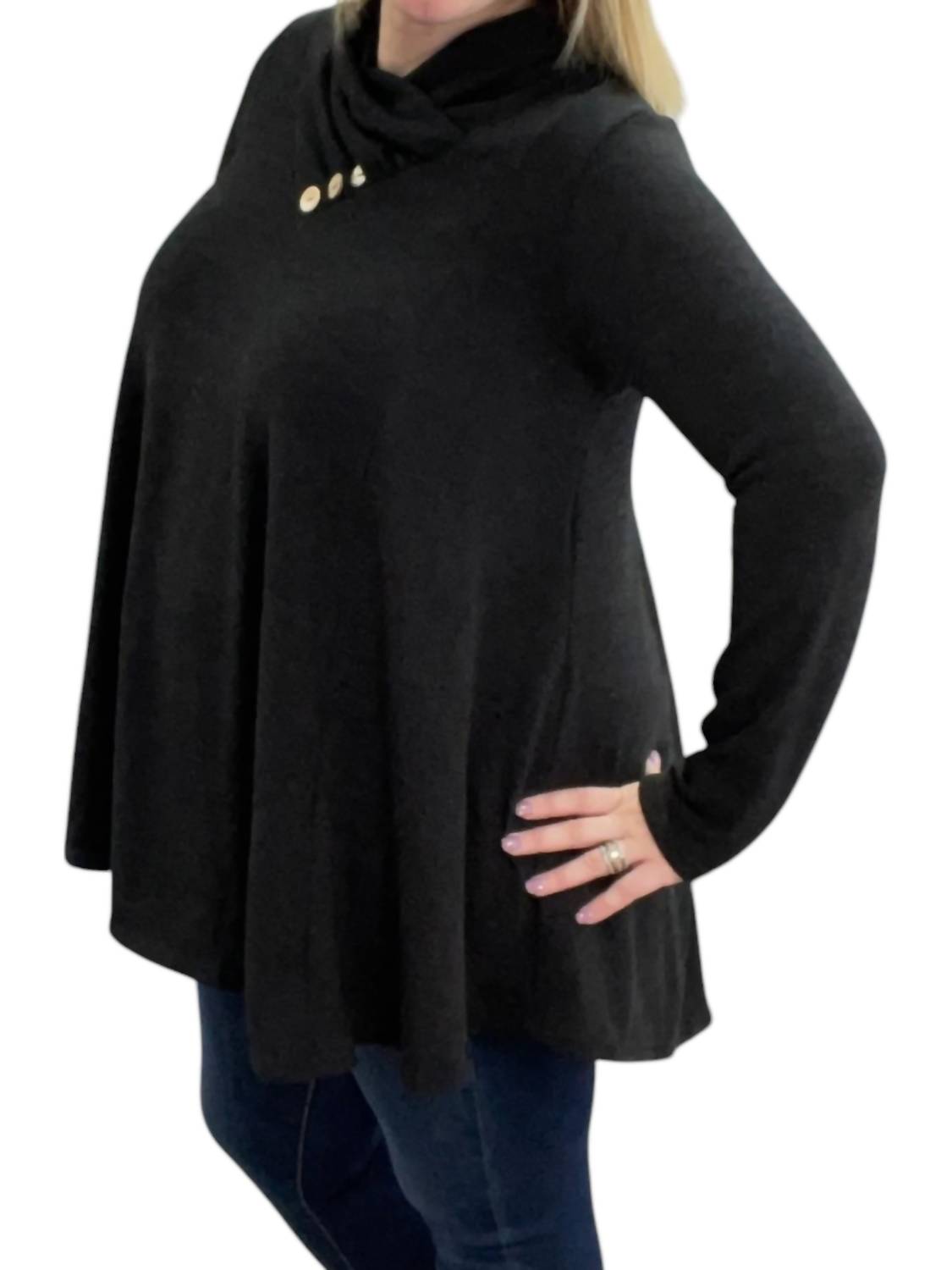 Heimish Usa - Faux Cowl Neck Sweater