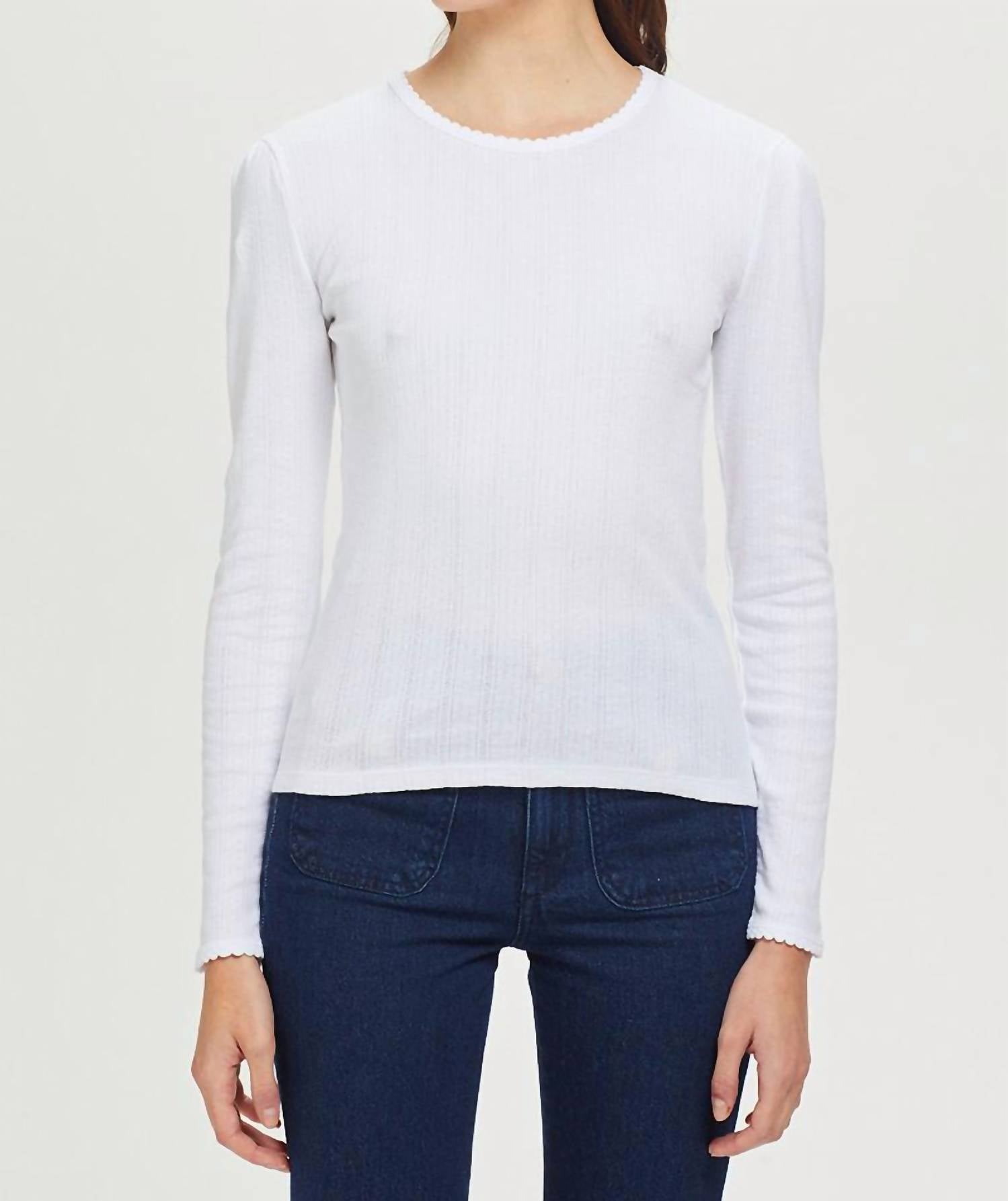 Goldie - Long Sleeve Puff Shoulder Top