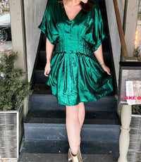 Entro - Maggie Metallic Jewel Mini Dress