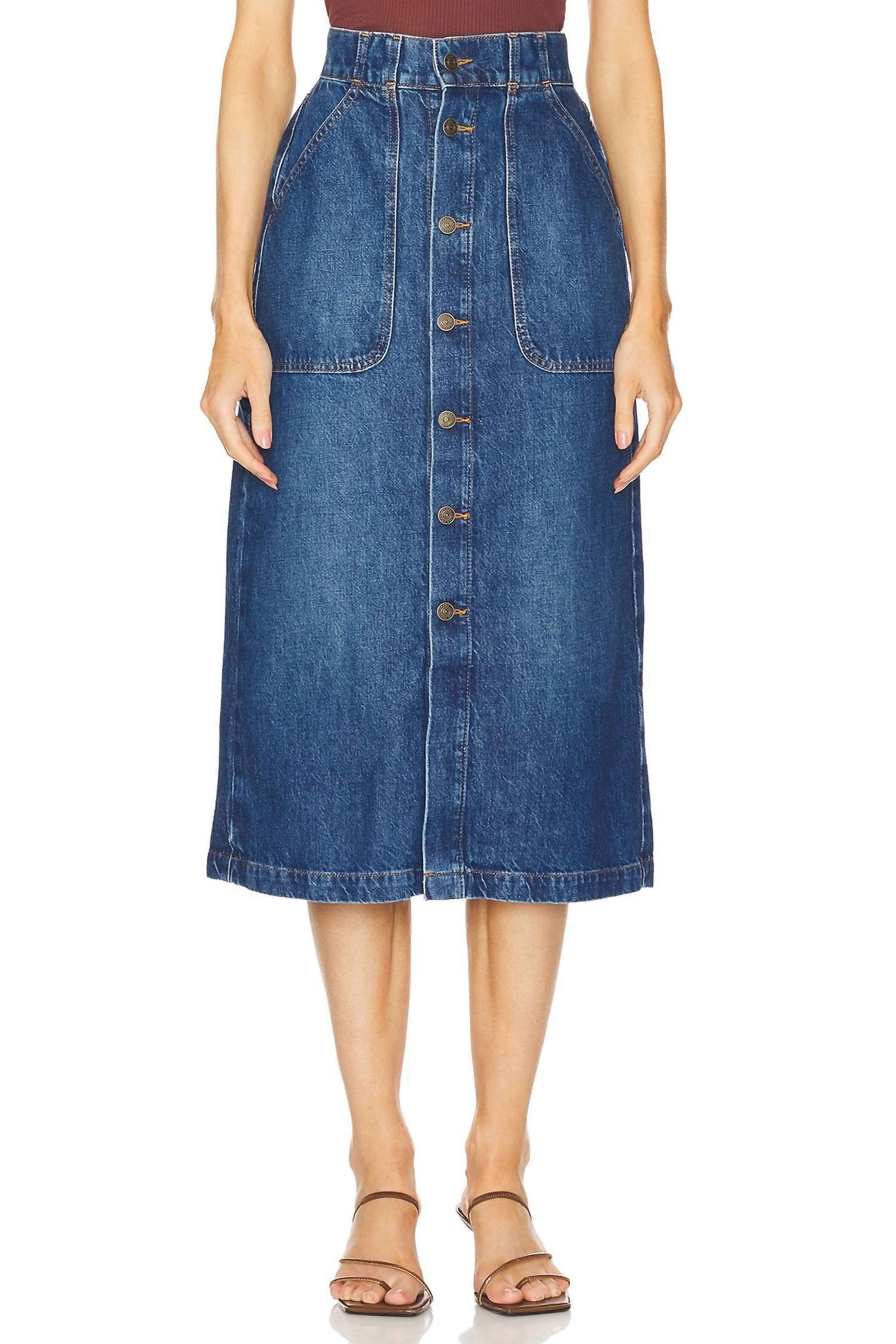 Frame - Modern Pocket Midi Skirt