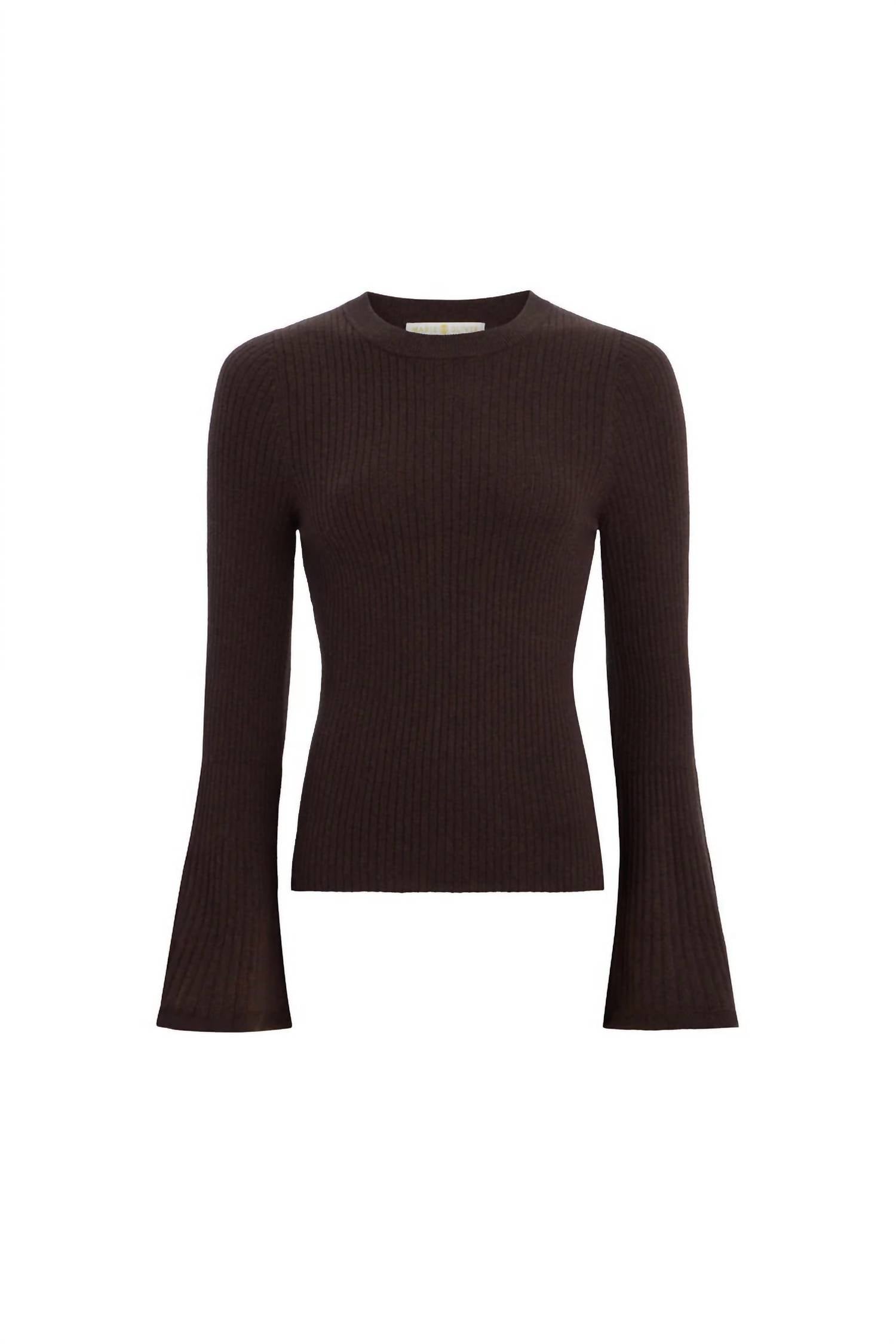 Marie Oliver Carrey Top in cacao 1 - women's long sleeve top - view 5