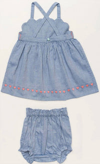 Early Sunday - Girl's Alice Dress With Bloomers Set